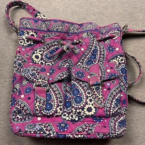Vera Bradley Drawstring Closure Shoulder Bag Size 11X11 - Picture 1 of 8