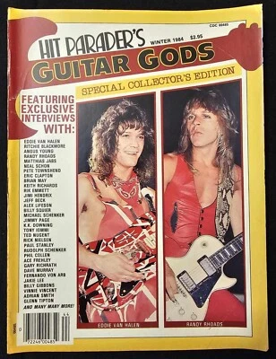 Hit Parader's Guitar Gods Winter 1984 Van Halen, Randy Rhoads / Cover Detached - Image 1 of 2