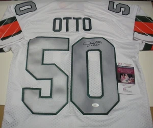 JIM OTTO RAIDERS, MIAMI HURRICANES JSA/COA SIGNIERT OFFIZIELL LIZENZIERT ADIDAS TRIKOT - Bild 1 von 2
