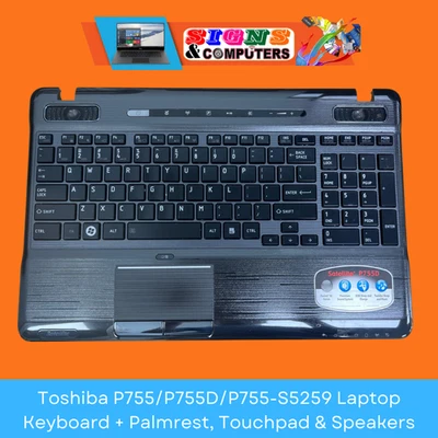 Teclado para portátil Toshiba P755/P755D/P755-S5259 + reposamanos, panel táctil y altavoces Foto 1 de 3