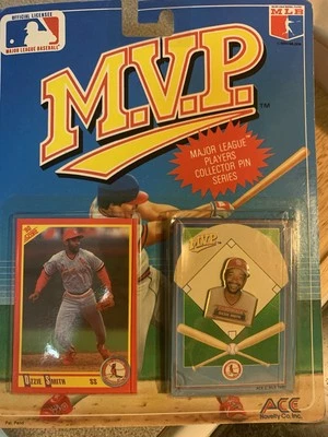 Ozzie Smith 1990 MVP Jogadores Série de Pin de Colecionador e Cartão de Pontuação Primeira Edição - Imagem 1 de 2