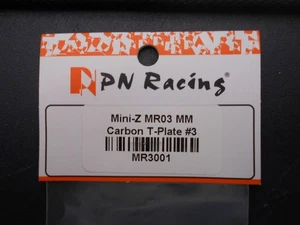 PN Racing Part No MR3001 MR03 MM Carbon T plate #3 Mini Z Atomic GL Racing - Picture 1 of 2