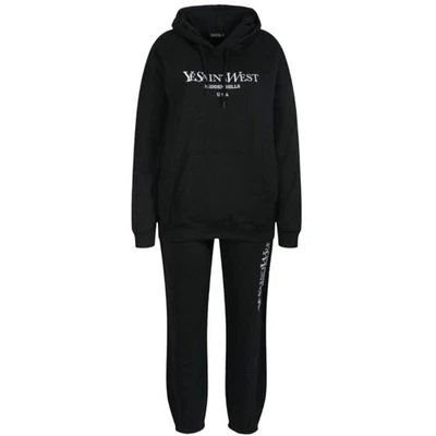 Copied - Boohoo Ye Saint West Jogger Hoodie Set Size 24/26 - Image 1 of 4