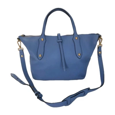 Bolsa tiracolo Annabel Ingall Isabella couro azul marinho bolsa tote - Imagem 1 de 4