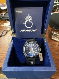 Reloj automático K1-301 aragon Time Machine azul espiral en caja cuerda giratoria como nuevo - Imagen 1 de 9