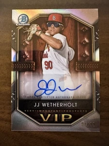 2025 Topps Bowman Chrome JJ Wetherholt “Very Important Prospects” (VIP) Auto /99 - Picture 1 of 3