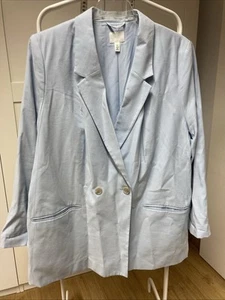 H&M Blazer Viskose hellblau Größe XL - Bild 1 von 3