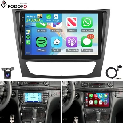 KAM+ 9" Carplay Android 15 Autoradio GPS Für Mercedes Benz CLS E-Class W211 W219 - Bild 1 von 4