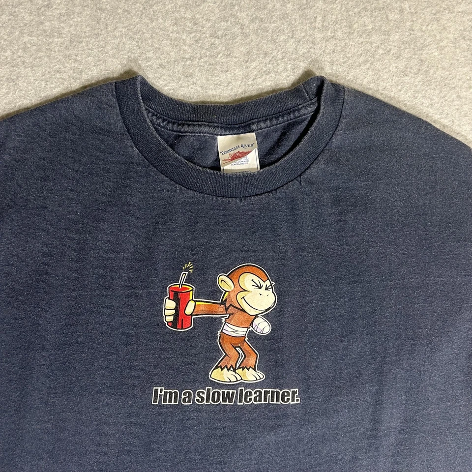 De colección. Camiseta Y2K I’m A Slow Learner Blind Skateboards Estilo Azul Desteñida Para Hombre Grande Foto 1 de 4