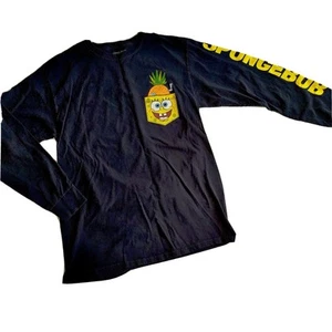 Bob Esponja Pantalones Cuadrados Camisa Negra Manga Larga con Bolsillo Piña XL - Imagen 1 de 3