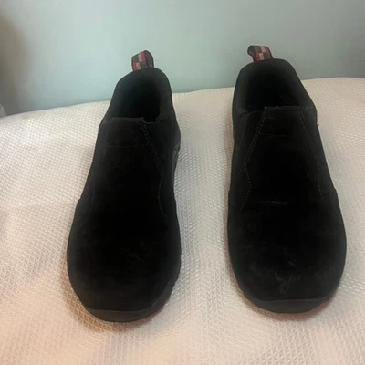 Sapato confortável Merrell Jungle Moc infantil tamanho 2M camurça preta unissex J95631 - Imagem 1 de 4