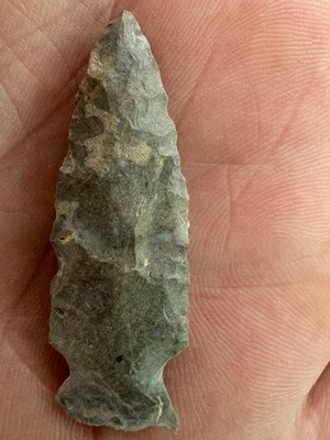 Authentic Pennsylvania Indian Artifact Archaic Side Notch Point Arrowhead - Ohio - Image 1 of 4