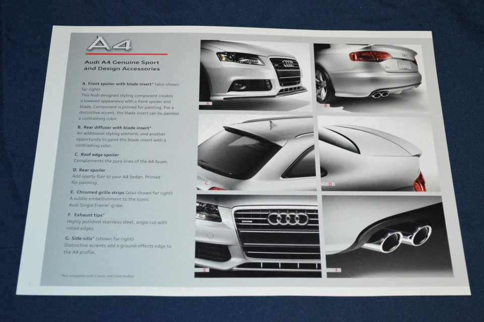 2010 Audi A4 Sport Options Original Dealer Advertisement Print Ad-10 - Image 1 of 1