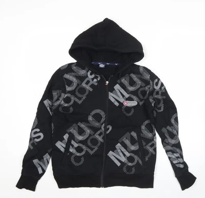 Sudadera con capucha negra con cremallera completa Mizuno para mujer talla 10 ropa deportiva Foto 1 de 4