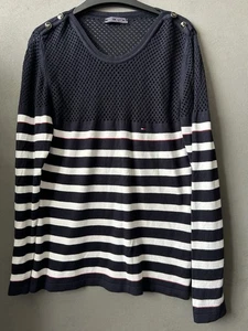 Tommy Hilfiger Women's Nautical Summer Jumper Size L - Picture 1 of 10