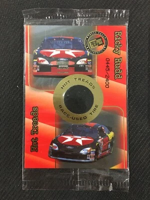 2001 Press Pass Trackside Ricky Rudd Hot Treads Race-Used Tire 445/2400 Sealed - Image 1 of 2