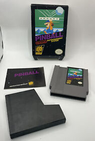 Pinball (1985 Nintendo) NES Complete CIB Authentic Circle Seal Manual Box Game