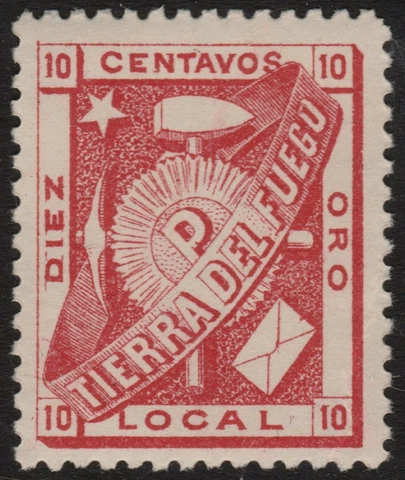✔️ ARGENTINA TIERRA DEL FUEGO 1891 - LOCAL POPPER - MI.1 ** MNH  €120 [16a] Cover