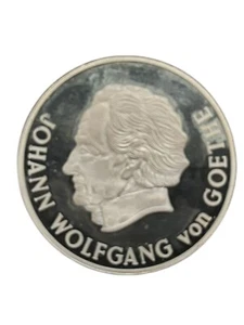 1982 GERMANY Wolfgang Von Goethe Writer Politician Proof Silver Medal - Picture 1 of 7