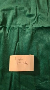 Dark Emerald Green Velour - one way stretch 1 yd log x 44 in wide - Picture 1 of 2
