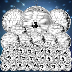 100 Pcs Bulk Disco Ball Set,Mini Mirror Disco Balls Ornaments Hanging Decoration - Picture 1 of 7