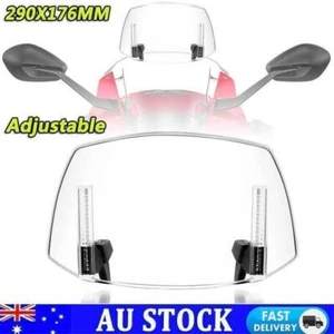 Motorcycle Clip On Windshield Extension Spoiler Wind Screen Deflector Universal - Picture 1 of 13