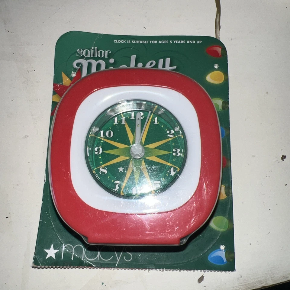 Disney Sailor Mickey Mouse Plush Toy With Alarm Clock Macy's Holiday 2009