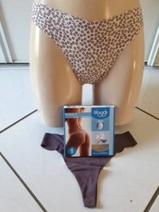 SLOGGI TOUCH IT MICROFIBRE LOT DE 2 STRINGS INVISIBLE TAILLE M PEAU / TAUPE - Imagen 1 de 6