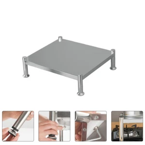 Estante de cocina de inducción de acero inoxidable plateado de 1 pieza - Imagen 1 de 12