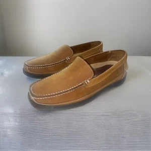 Mocasines sin cordones Hush Puppies para hombre talla 9M Catalina cuero tostado retro - Imagen 1 de 8