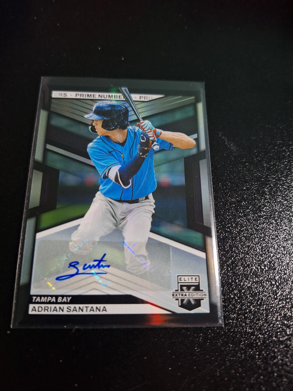 2023 ELITE EXTRA EDITION PRIME NUMBERS B AUTO SP #55 ADRIAN SANTANA TAMPA 04/60
