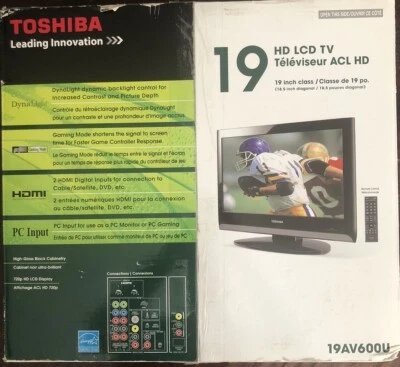 Retro Gaming  Monitor Toshiba 19AV600U Monitor 720P With Dolby Speakers - Image 1 of 4