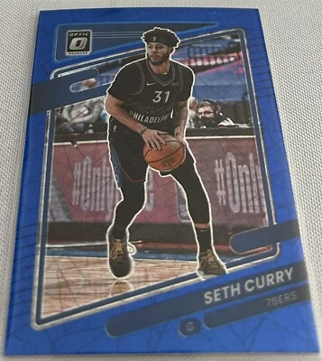 2021-22 Donruss Optic Basketball Seth Curry Philadelphia 76ers Blue Velocity #91 - Image 1 of 3