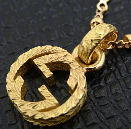 Collana GUCCI Incastro G Arabesco 16" Oro Giallo 18k 750 Autentica #75751