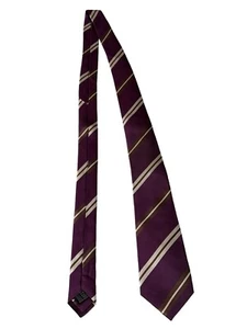 Creazioni Tucci Firenze Tie Purple Silver Stripes 100% Silk Italy 3X61 In - Picture 1 of 5