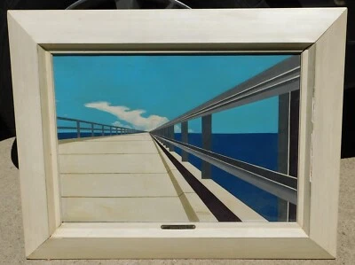 Ralston Crawford, vintage original silkscreen on canvas, "overseas highway" - Изображение 1 из 3