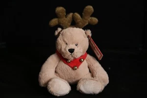 Reinbear by GANZ Reindeer Holiday Bells Teddy Bear Plush Toy Doll NWT - Picture 1 of 3
