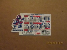 IHL Milwaukee Admirals Vintage Circa 1997-98 Team Logo Hockey Magnet Schedulle
