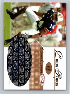 2005 SAGE Auto Gold Carlos Rogers #A38 Rookie Auto RC - Picture 1 of 2