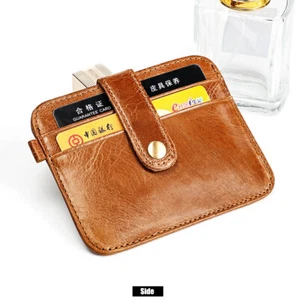 Minimalist Leather Slim Men Wallet RFID Blocking Slim Cash Card Holder Best Gift - Picture 1 of 11