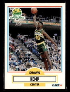 Shawn Kemp 1990 Fleer RC #178 Seattle SuperSonics - Imagen 1 de 2