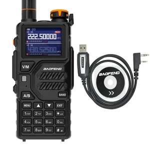 Baofeng K5 Plus 136-174/220-260/400-480MHz Type-C 999CH with Programming Cable - Picture 1 of 21