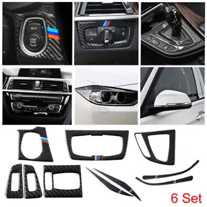 10pcs For BMW 3 4 Series F30 F34 2013-2019 Carbon Fiber Cover Frame Accessories - Picture 1 of 7