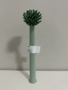 IKEA RINNIG Dish Brush, Scraper Edge & Suction Cup Green Plastic 11in Length.. - Picture 1 of 3