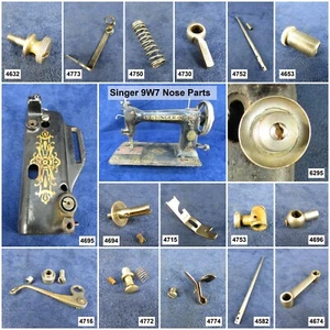 1879* Singer Sewing Machine Model 9W7 & Wheeler Wilson Version Parts. - Picture 1 of 132
