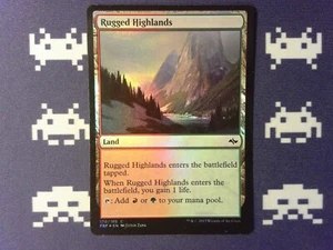 Foil Rugged Highlands Fate Reforged - Magic the Gathering Land - Picture 1 of 2