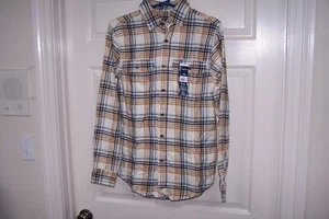 Camisa de manga larga de franela súper suave George para hombre talla XS (30-326) NUEVA con etiquetas - Imagen 1 de 4