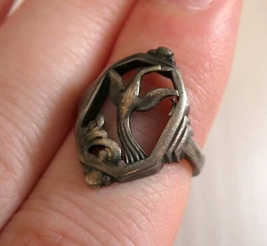 Anillo Georg Jensen Dinamarca Plata Esterlina Art Nouveau Pájaro 925 Talla 5.75 COMO ESTÁ - Imagen 1 de 16