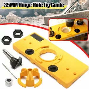 35mm Concealed Cabinet Hinge Jig Boring Drill Guide Set Door Hole Template Tool - Picture 1 of 6