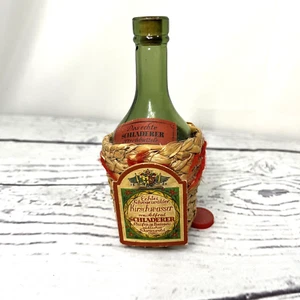 Vtg Empty Mini Das Echtes Alfred Schladerer Kirschwasser Liquor Bottle Green - Picture 1 of 13